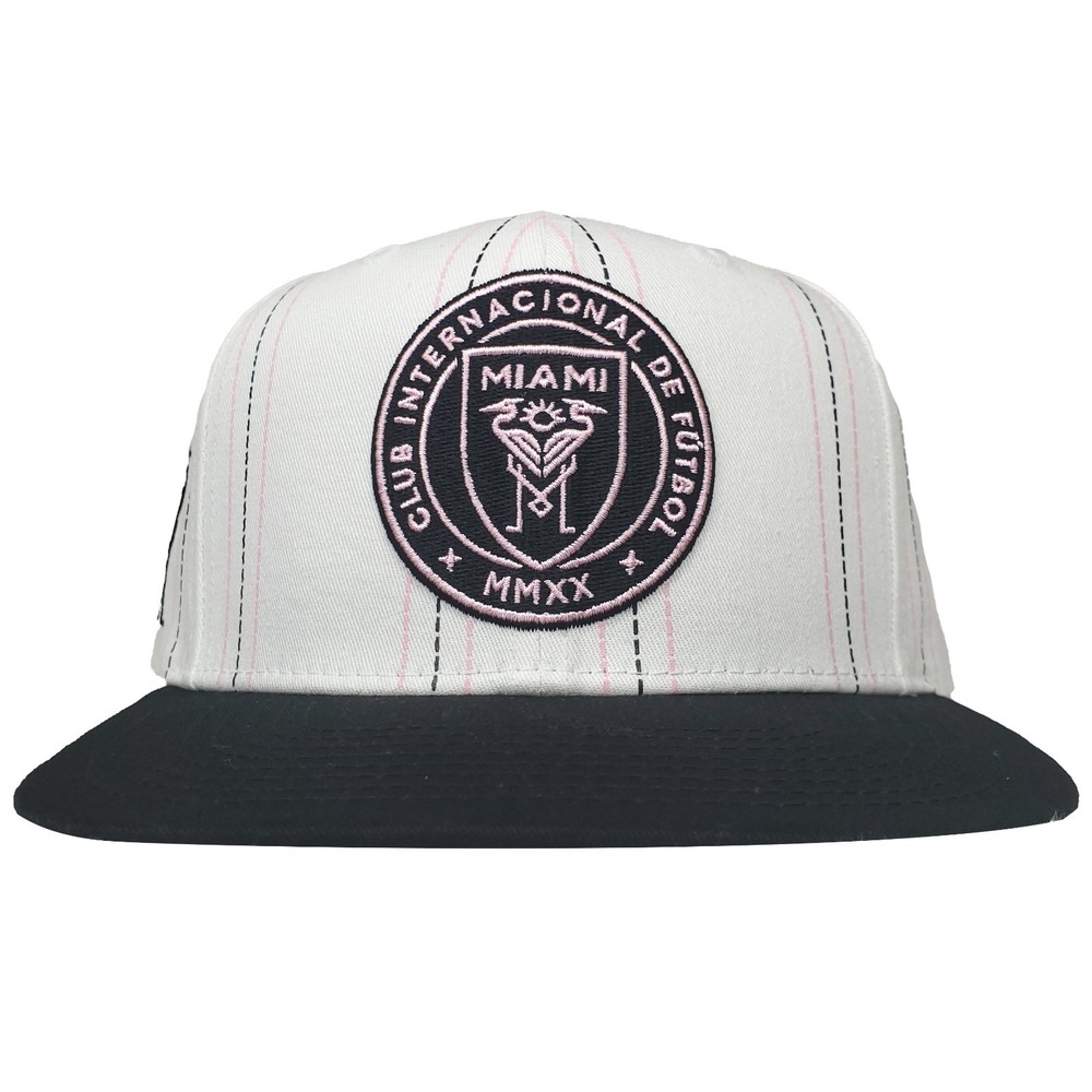 Inter Miami CF Mitchell & Ness MLS Snapback Hat Cap 3D Logo White Black NWT